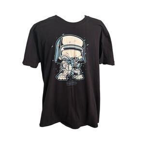 Star Wars Funko POP Large Black T-Shirt Force Awakens First‎ Order Snow Trooper